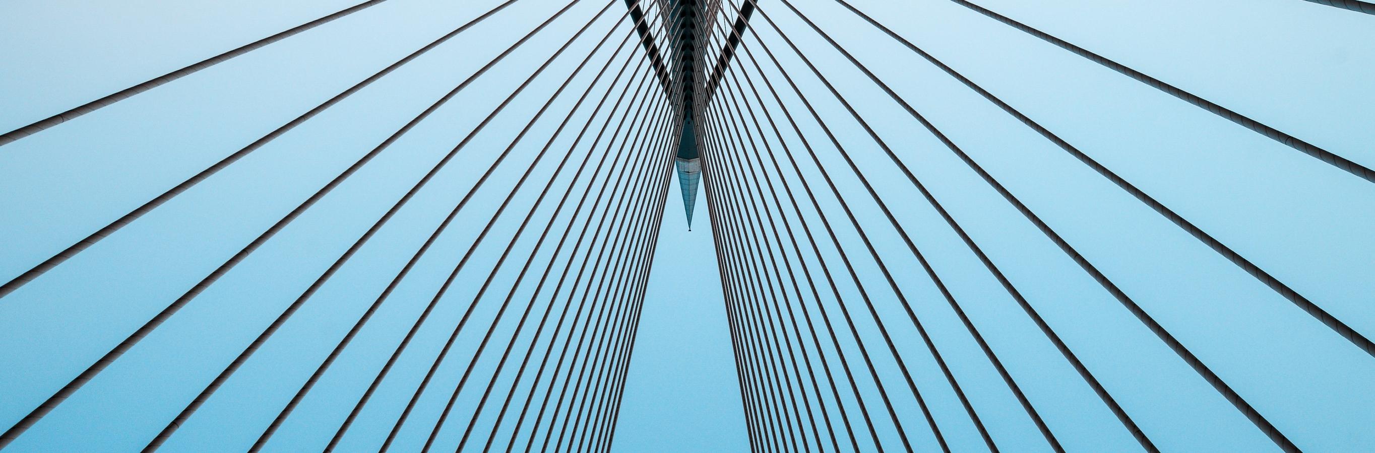 Cables on a suspension bridge Cables on a suspension bridge